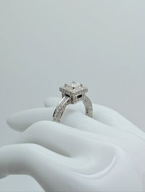 Sale! Vintage Diamond Engagement Ring 14K Solid Gold
